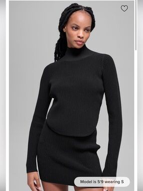 NWT Alo Denim Knit Backless Long Sleeve - Black/Anthracite